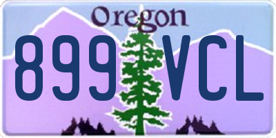 OR license plate 899VCL