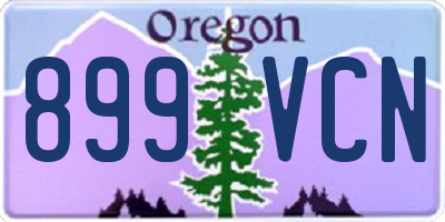 OR license plate 899VCN