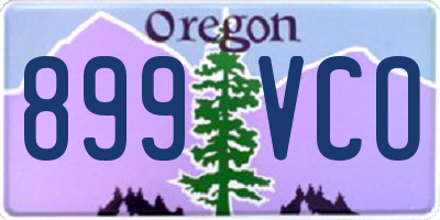OR license plate 899VCO