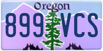 OR license plate 899VCS