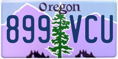 OR license plate 899VCU