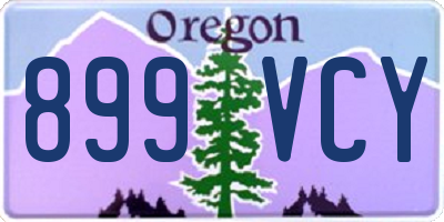 OR license plate 899VCY