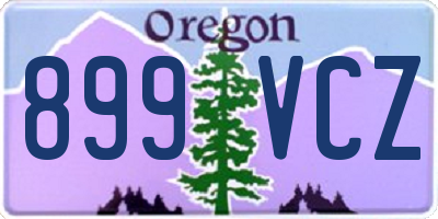 OR license plate 899VCZ