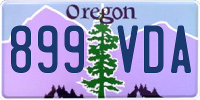 OR license plate 899VDA
