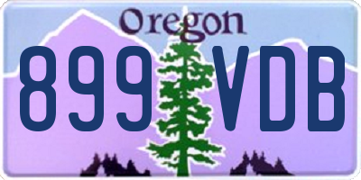 OR license plate 899VDB