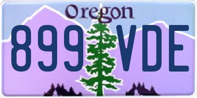 OR license plate 899VDE