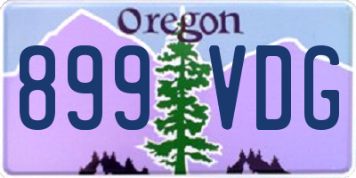 OR license plate 899VDG