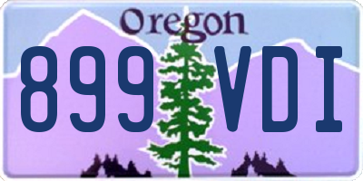 OR license plate 899VDI