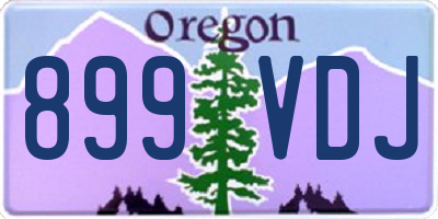OR license plate 899VDJ