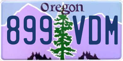 OR license plate 899VDM