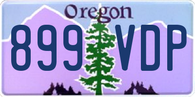 OR license plate 899VDP