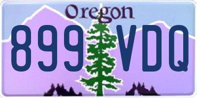 OR license plate 899VDQ