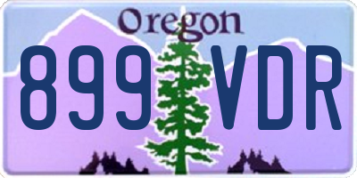 OR license plate 899VDR