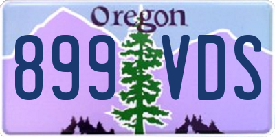 OR license plate 899VDS