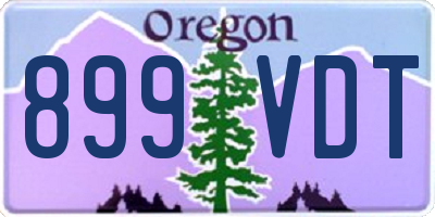 OR license plate 899VDT