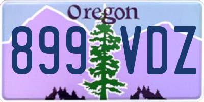 OR license plate 899VDZ