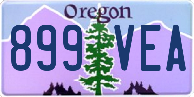 OR license plate 899VEA