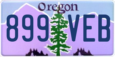 OR license plate 899VEB