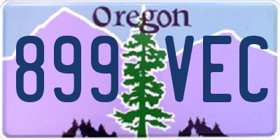 OR license plate 899VEC