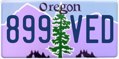 OR license plate 899VED