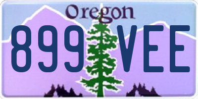 OR license plate 899VEE