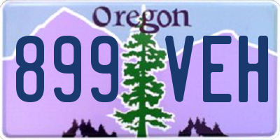 OR license plate 899VEH