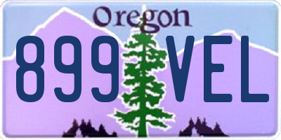 OR license plate 899VEL