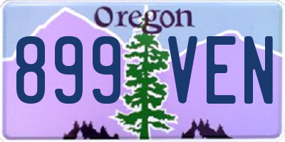 OR license plate 899VEN