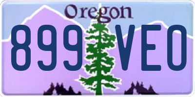 OR license plate 899VEO