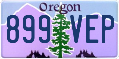 OR license plate 899VEP