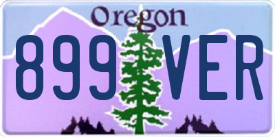 OR license plate 899VER
