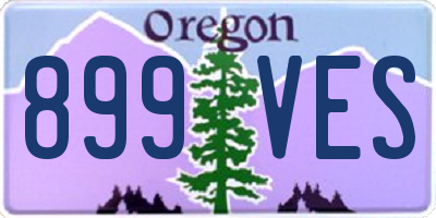OR license plate 899VES