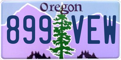 OR license plate 899VEW