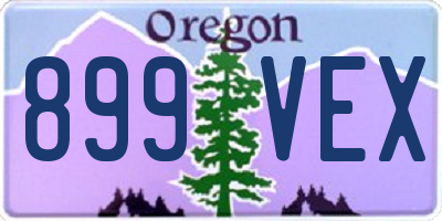 OR license plate 899VEX