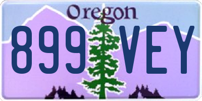 OR license plate 899VEY