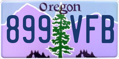 OR license plate 899VFB