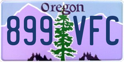 OR license plate 899VFC