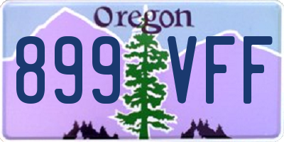 OR license plate 899VFF