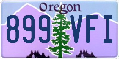 OR license plate 899VFI