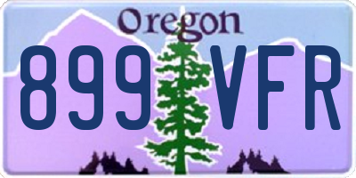 OR license plate 899VFR