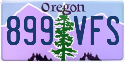 OR license plate 899VFS