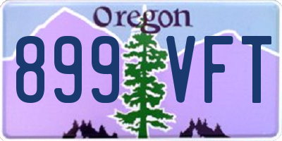OR license plate 899VFT