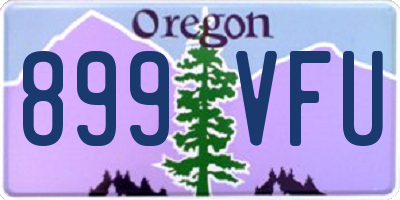 OR license plate 899VFU