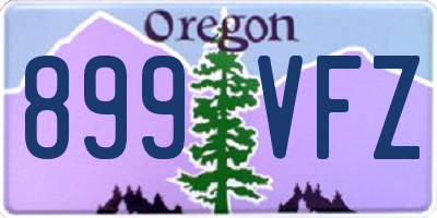 OR license plate 899VFZ
