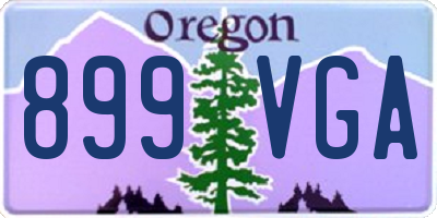 OR license plate 899VGA