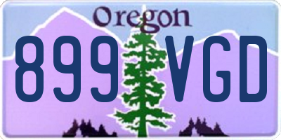 OR license plate 899VGD