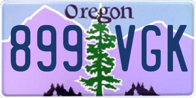 OR license plate 899VGK