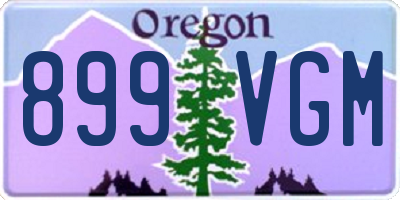 OR license plate 899VGM