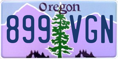 OR license plate 899VGN