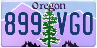 OR license plate 899VGO